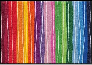 Salonloewe Fußmatte Wavy Lines Streifen Bunt 50×75 cm