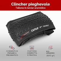 Set anvelope pliabile Fincci 26 x 2.125 57-559 MTB cu camere de aer Schrader pentru bicicletă de cursă și mountain bike 4