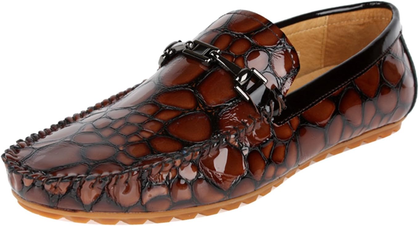 LIDIYA Mens Fashion Comfort Slip On Driving Loafer Dress Shoes