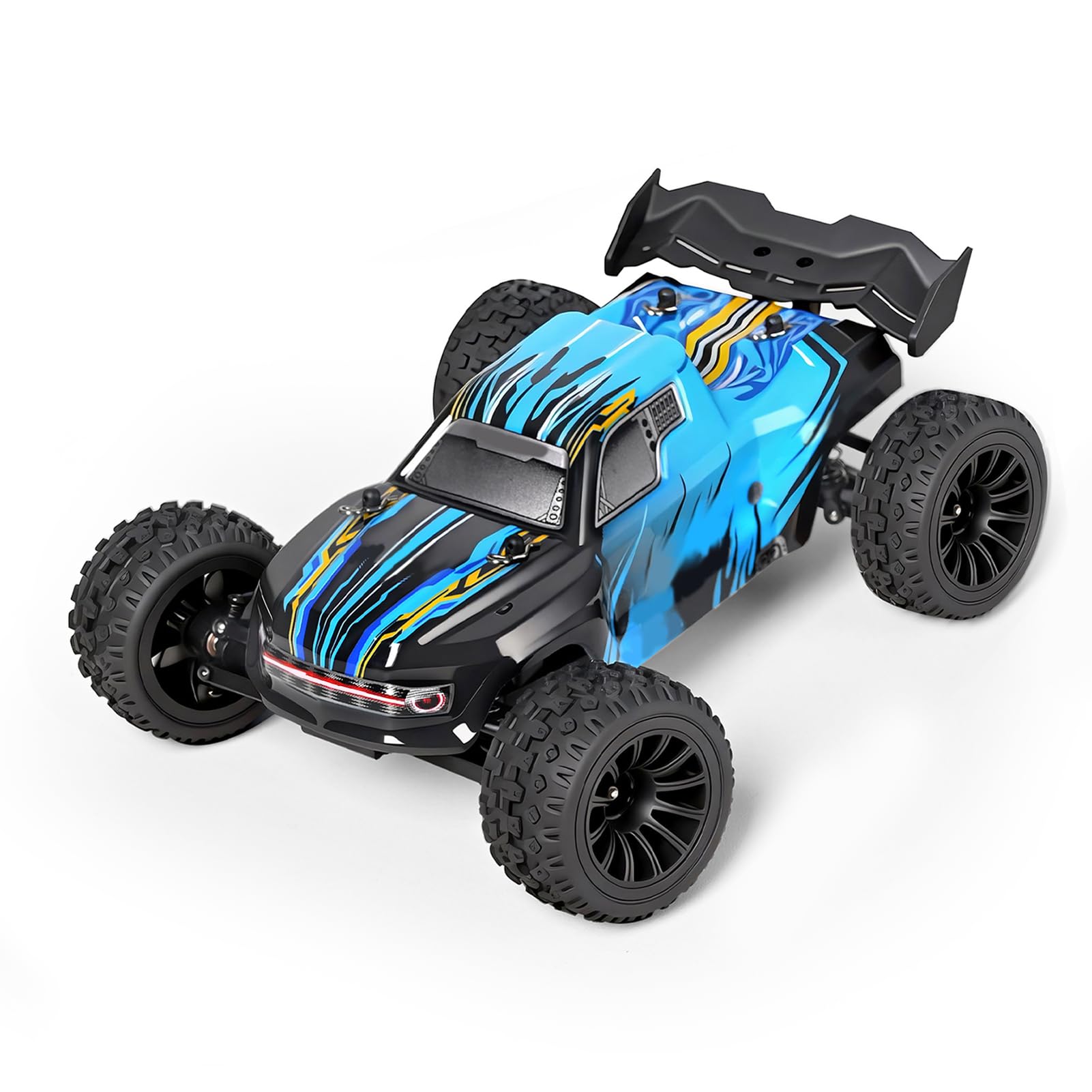 Samochód Zdalnie Sterowany 1/24 2,4G ze Sterowaniem Proporcjonalnym, 3-biegowa Elektryczna Ciężarówka Terenowa 30 Km/h, Stabilizowany żyroskopowo Wózek 2WD do Jazdy w Trudnym (BLUE)