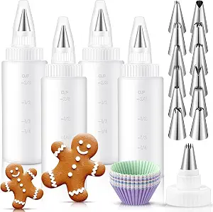 26 Pcs Icing Decorating Set with Piping Tips and Silicone Cupcake Molds