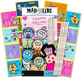 Mad Libs 16 Valentines Cards with Pencils