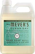 MRS. MEYER'S CLEAN DAY Hand Soap Refill, Made with Essential Oils, Basil, 33 fl. oz