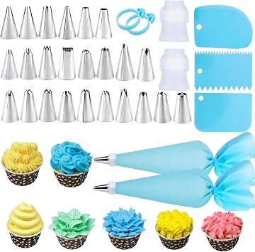 Piping Bags and Tips Set, Cake Decorating Kit