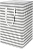 Long Storage Bins 1 PCS Freestanding Laundry Hamper Collapsible Tall Clothes Hamper with Extended Handles for Clothes Toys in The Dorm and Family