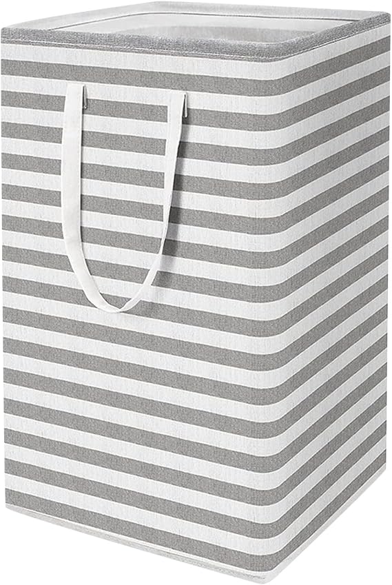 Long Storage Bins 1 PCS Freestanding Laundry Hamper Collapsible Tall Clothes Hamper with Extended Handles for Clothes Toys in The Dorm and Family