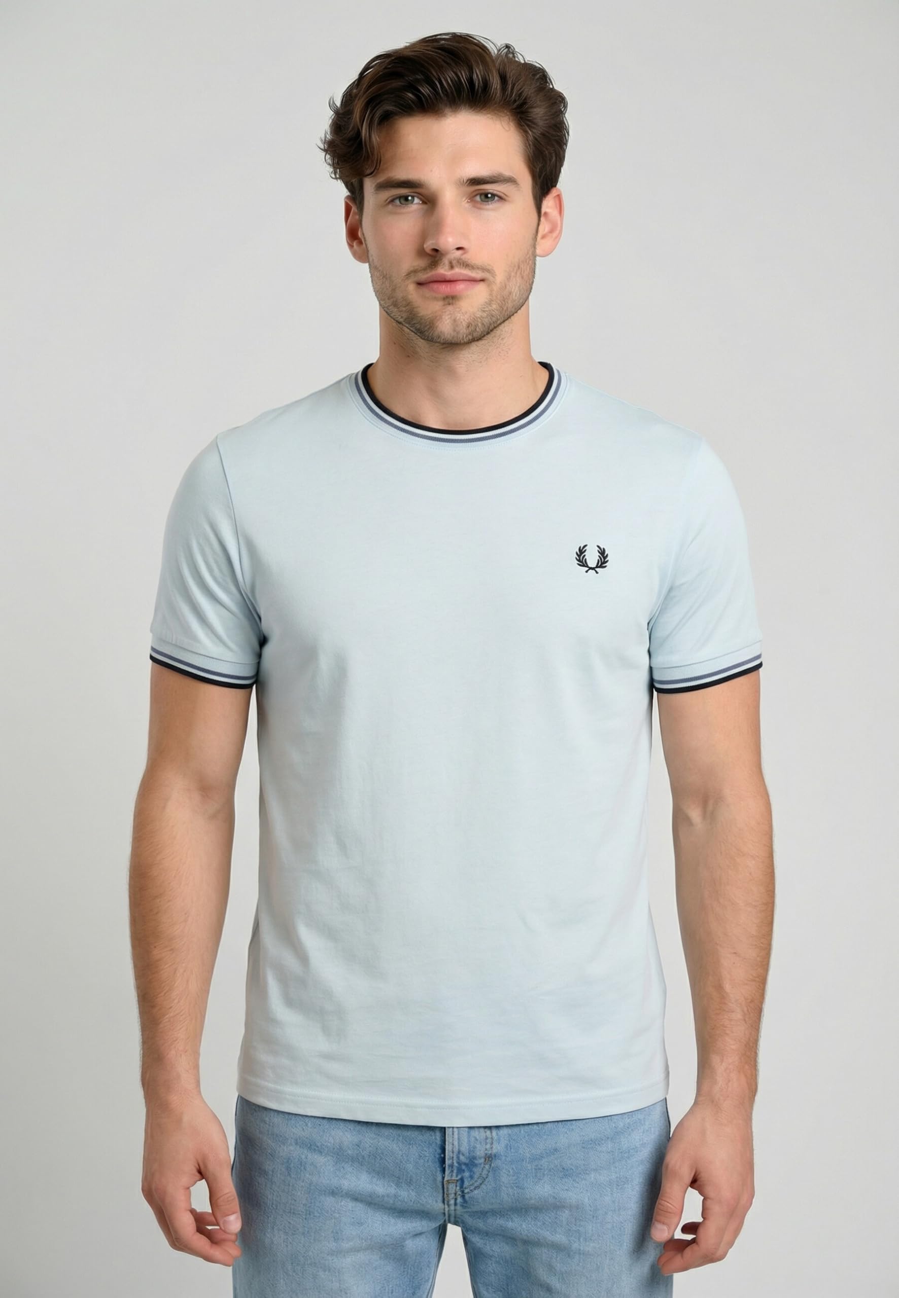 Fred Perry - Camiseta doble tipped 96a lgtic/acebl/Navy