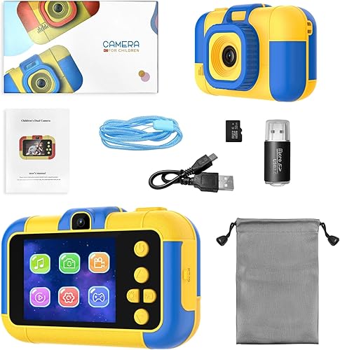 Miniatura 7 de Cámara para niños y niñas, cámaras de video digitales HD 1080P para niños, cámara de juguete para selfies, regalos de Navidad y cumpleaños para