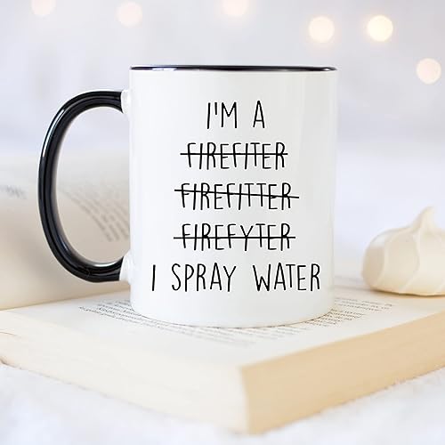 Miniatura 4 de YouNique Designs Taza de bombero, 11 onzas, regalos de bombero para hombres, divertidas tazas de bombero, taza de bombero para hombres y mujeres,