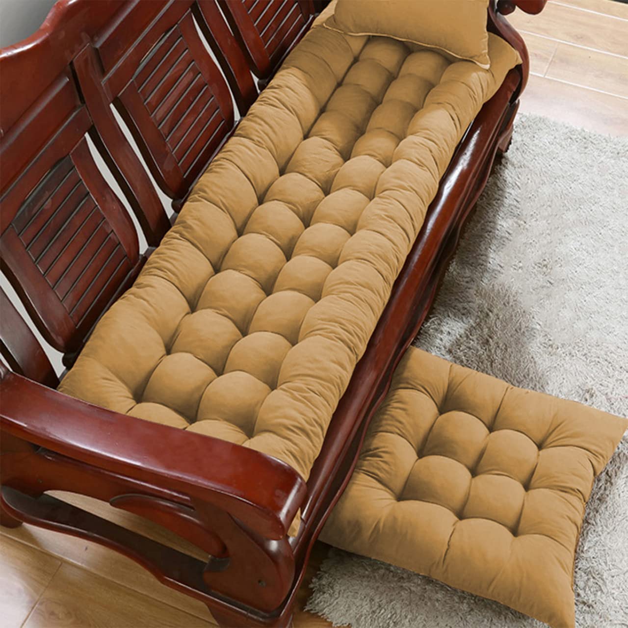 Coussin de banc de jardin épais anti-douleur en coton pour assise dure 120x50