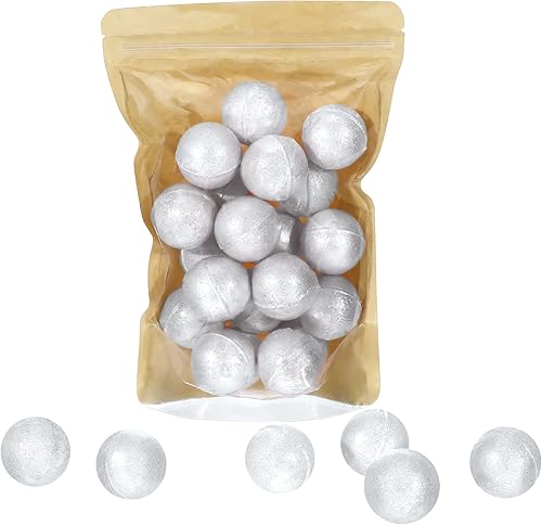 20 bombas de baño de 0.53 onzas con chispas de baño con manteca de karité mini bolas de baño para mujeres y niños, juego de regalo de bombas de baño