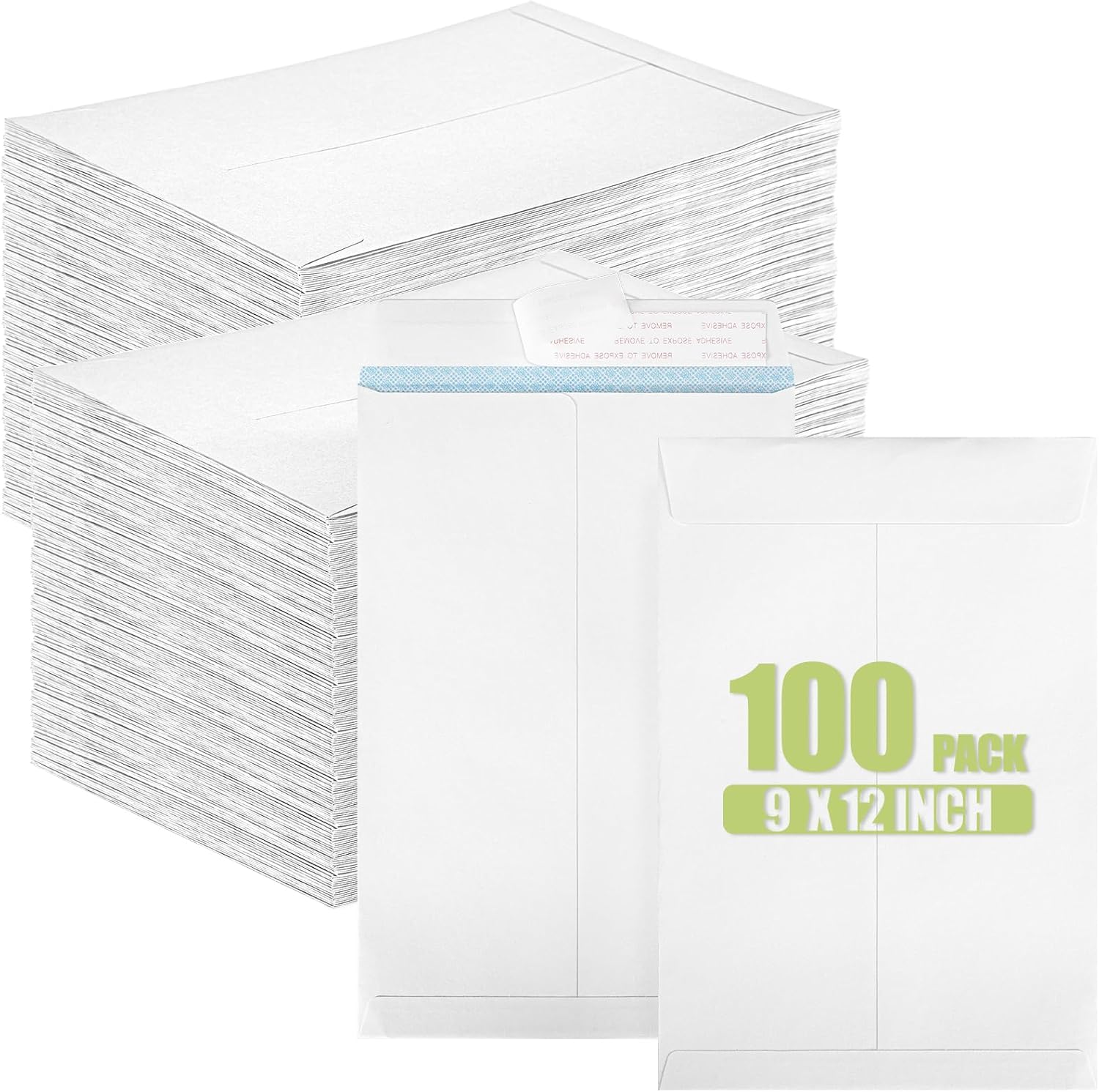 ACSTEP 9x12 Catalog Envelopes Self Seal 100 Packs, White