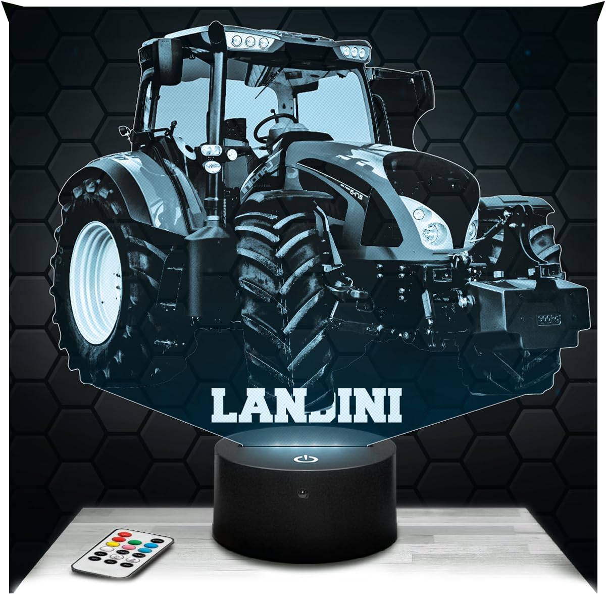 Lampephoto.fr - Agricultural Tractor Land i 3D Lamp Decoration Miniature Collection 1 32. Gift Idea, Agricultural Tractor Landi Night Light Room Decor, Original Christmas, Gift Idea, Merchandising