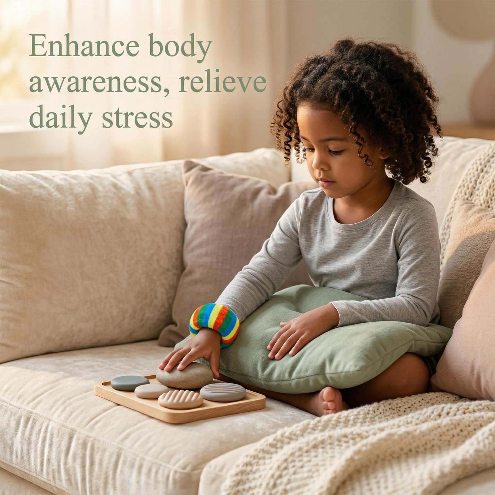 Lot de 2 bracelets lestés sensoriels avec entrée de pression profonde pour enfants atteints de TDAH et d'autisme pour développer la force et la stabilité