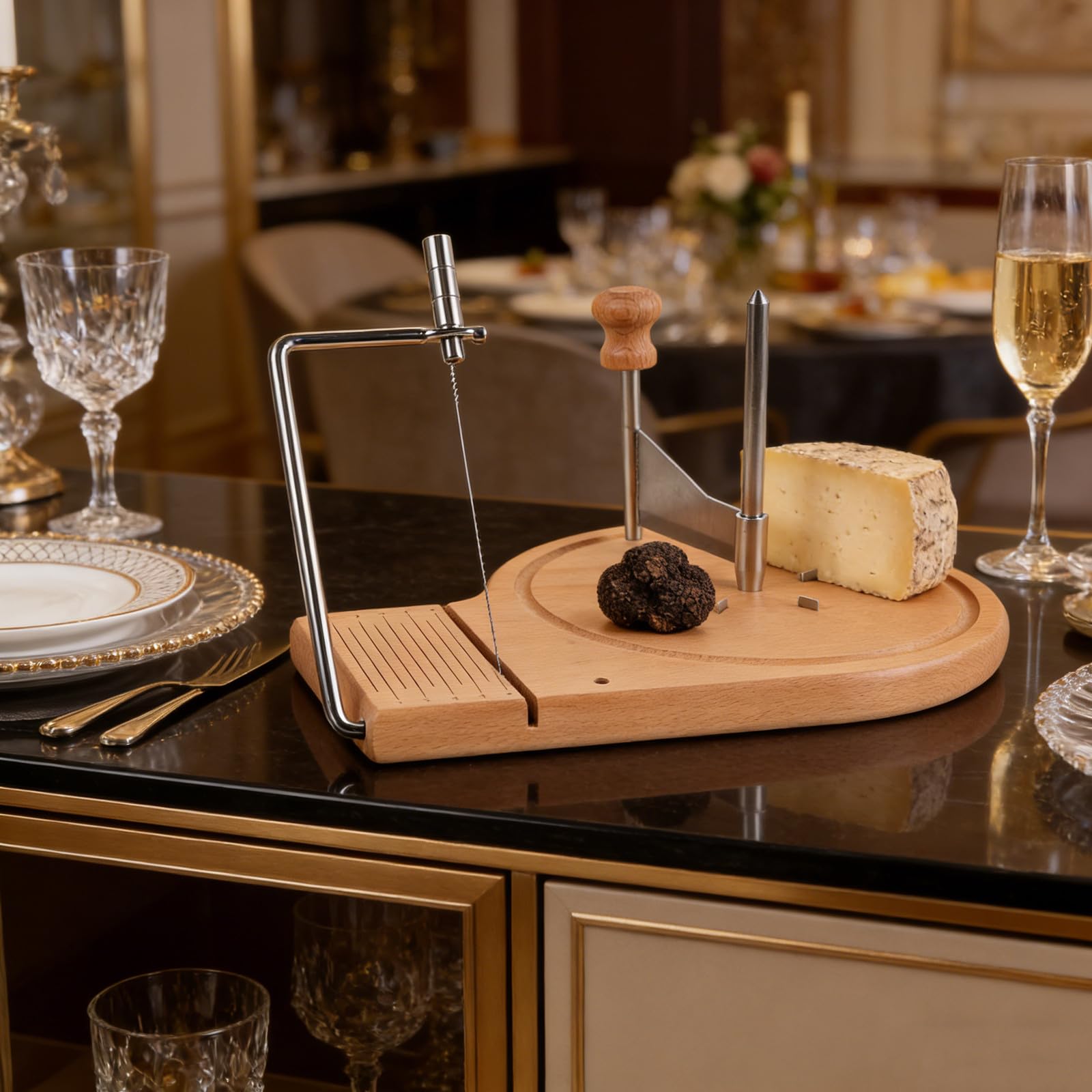 Gatuida Râpe à Fromage Rotative Manuelle en Bois et Métal Cuisine