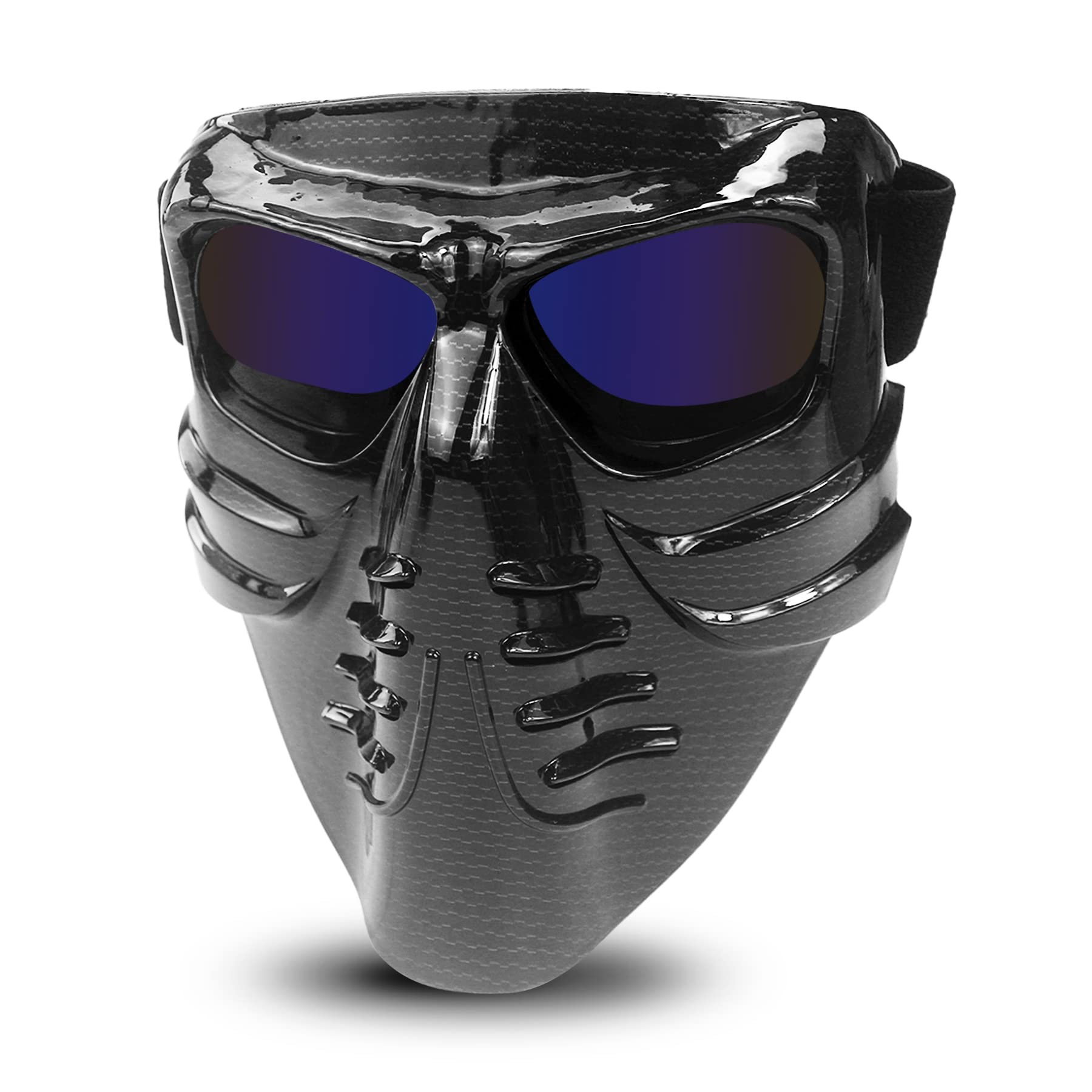 BOROLA Motorcycle Goggles Mask Fish Motocross Riding Sunglasses Comic Role Cos(G-Series, Carbon Fiber)