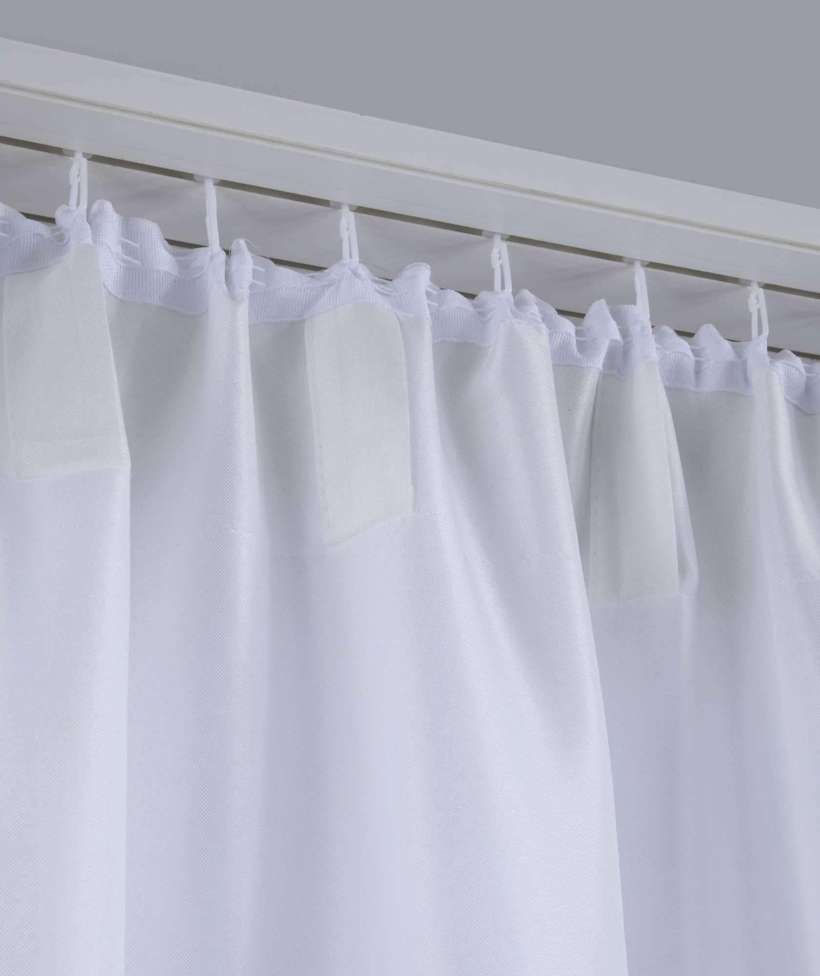 Gardinenbox Palermo 100002651-2 Juego de 2 Cortinas Opacas «Palermo», 250 x 300 cm (Alto x Ancho), Color Blanco, con alzapaños