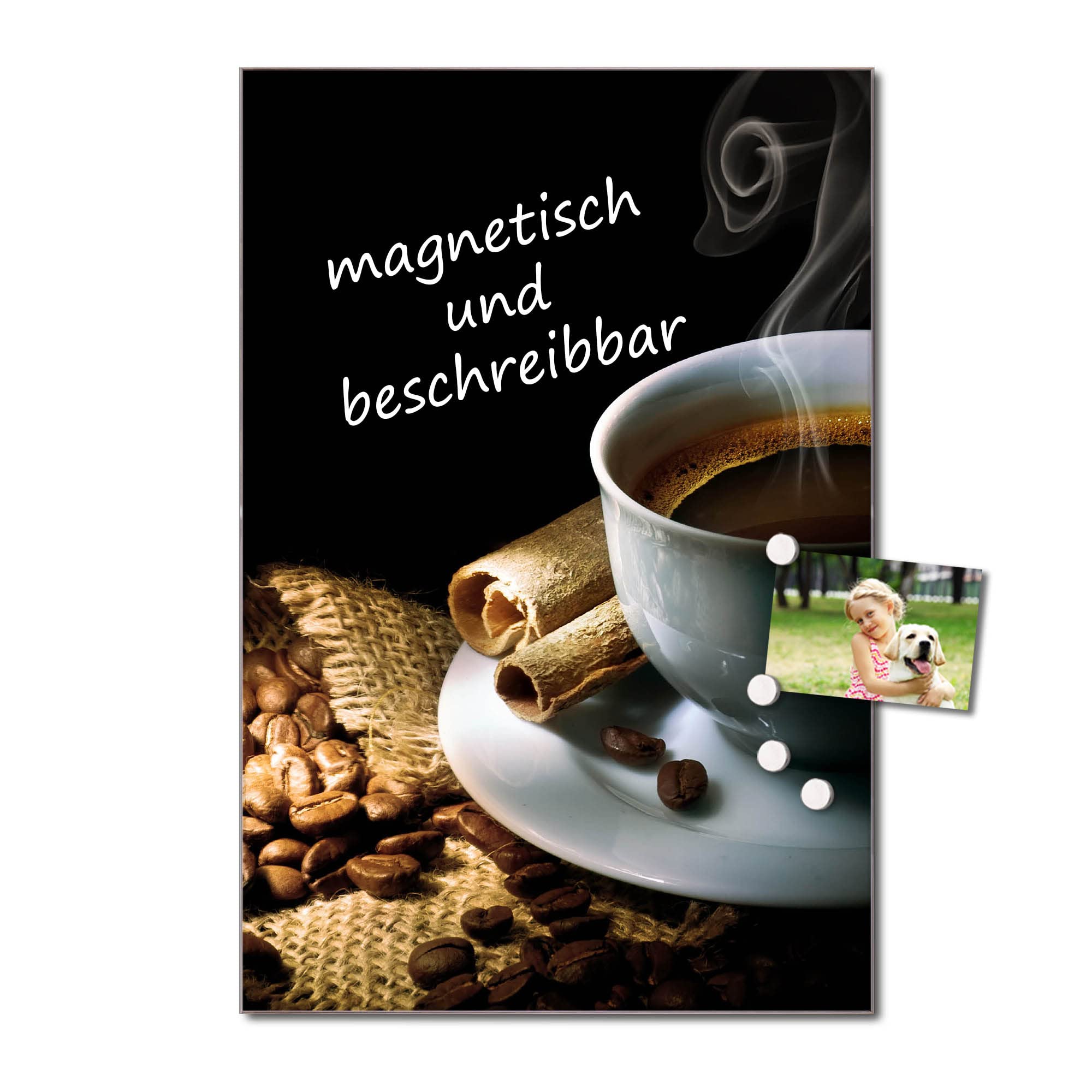 Glas Magnettafel 30x30cm Mit 4 Magneten – Motiv Brasilianischer Cocktail | Magnetwand Für Küche & Büro | Beschreibbar & Als Wandbild Nutzbar