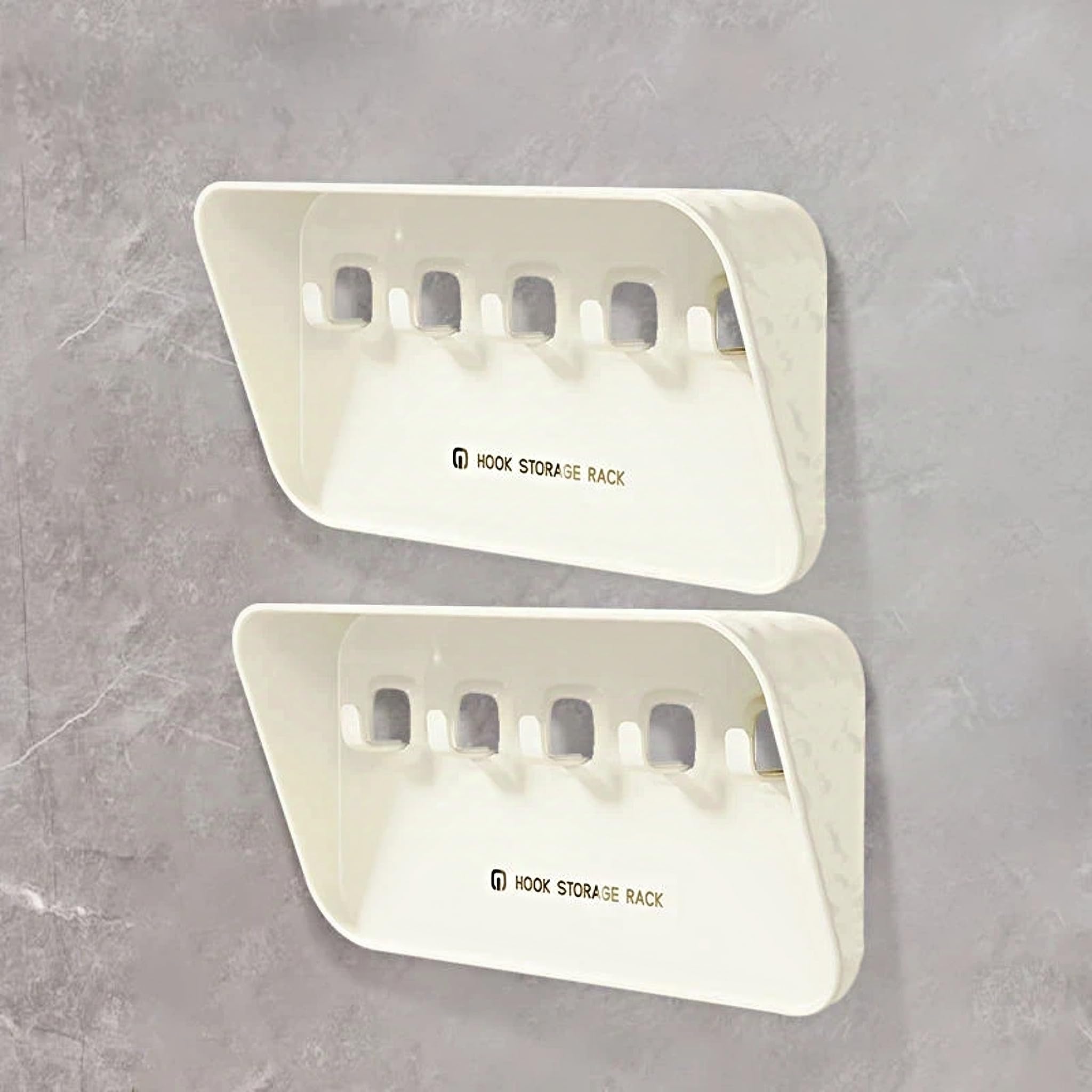 SAILYLENCEY Adhesive Key Hooks 2-Pack - Wall Hanging Stand Without Drilling, Suitable for Hanging Heavy Objects,Bathroom/Bedroom/Kitchen Storage, Suitable for Towels/Keys/Clothes/Hats, etc