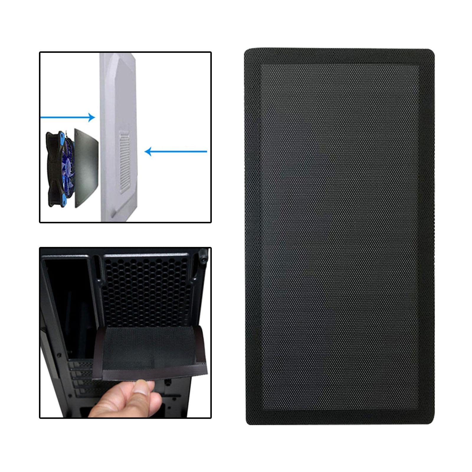 6X Staubfilterabdeckung Magnetische Lüfter, Staubdichte Lüfterabdeckung, Schwarzer Schutz, Staubschutzgitter Computergehäuse, Gitter,