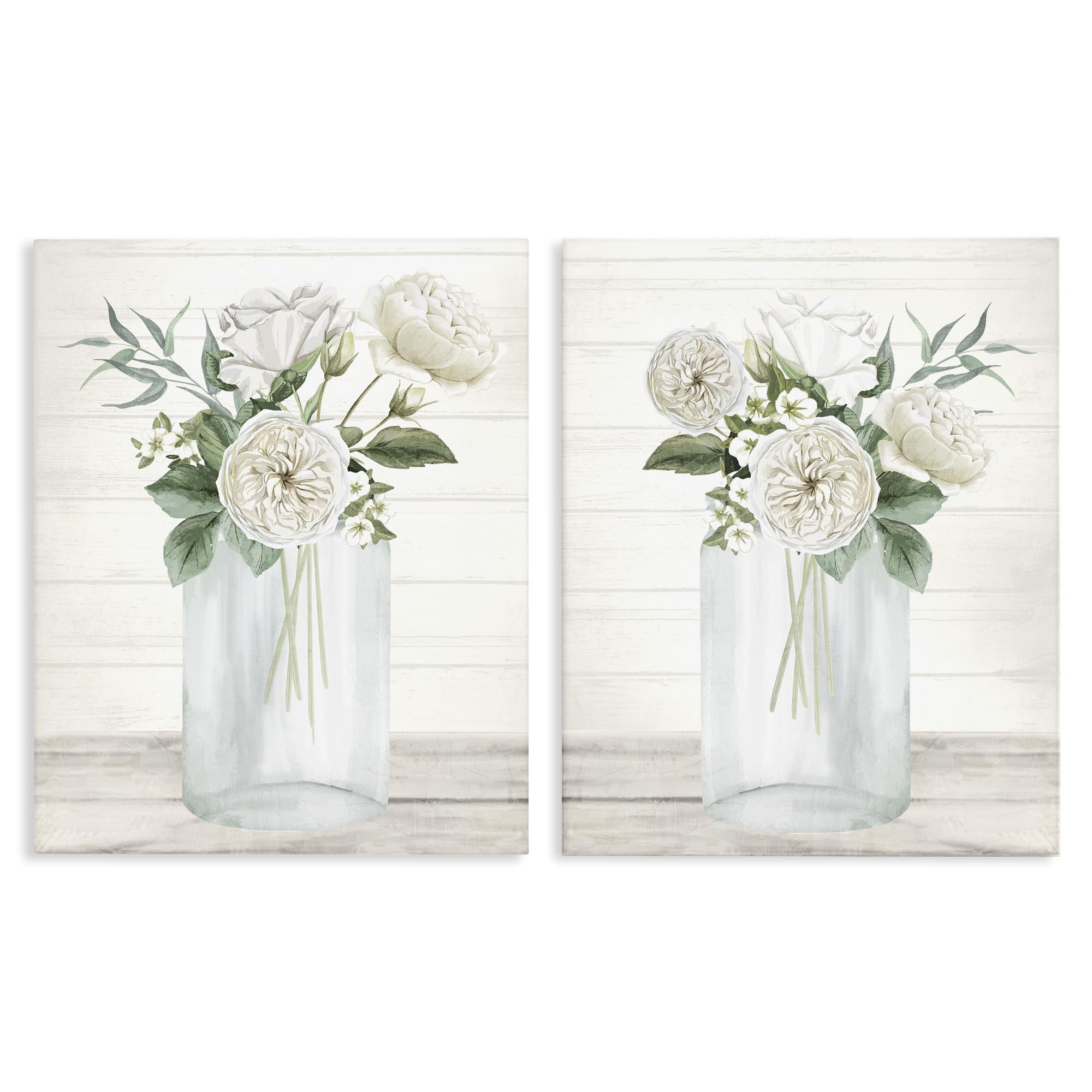Stupell Industries Soft Patience Flowers 'Soft Patience Flowers', 2Pc Canvas Art Set 2, 24 X 30, Ready To Hang Picture Décor, Usa Made, By Artist Kim Allen