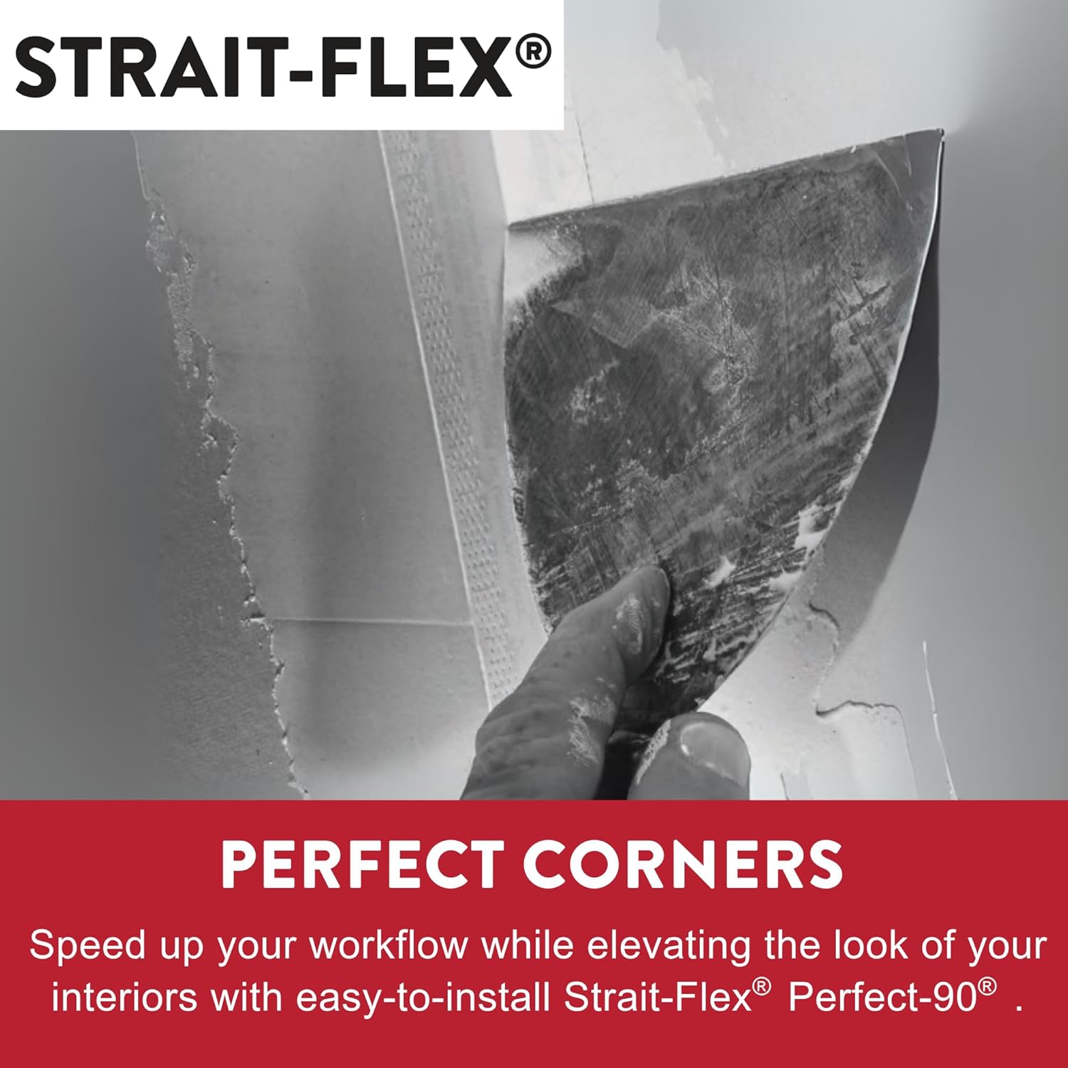 Drywall Tape – Perfect-90° Drywall Repair Corner Tape – Finishes Inside 90 Degrees and Off-Angle Corners – Smooth Finish, Strong Grip, Lays Flat – 2" x100ft