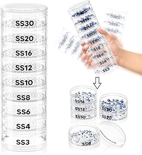 CUPOITA Rhinestone Sorter Tower, Rhinestone Sorter by Size for Crafts, Stackable Rhinestone Sorter Shaker Tower by Size, A Sorting System for Separating Rhinestones by Size from SS3 to SS30