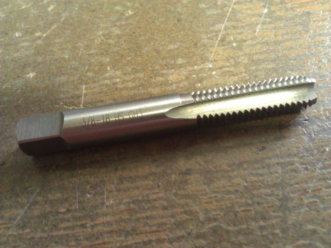 3/8 - 18 GH3 HIGH SPEED STEEL 4 FLUTE BOTTOM TAP