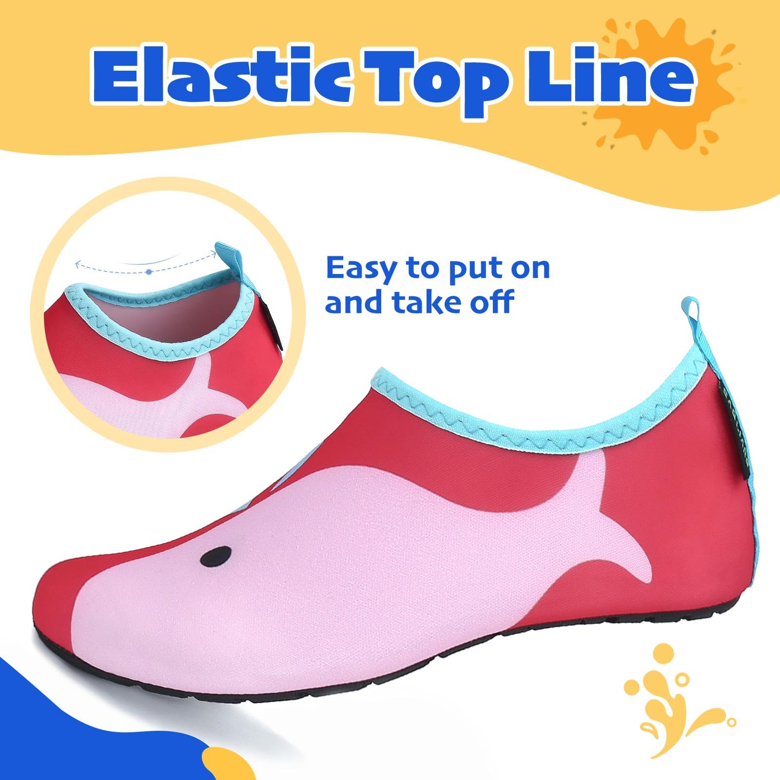 Zapatos de Agua Niños Secado Rápido Transpirable Snorkel Bucear Swim Piscina Playa