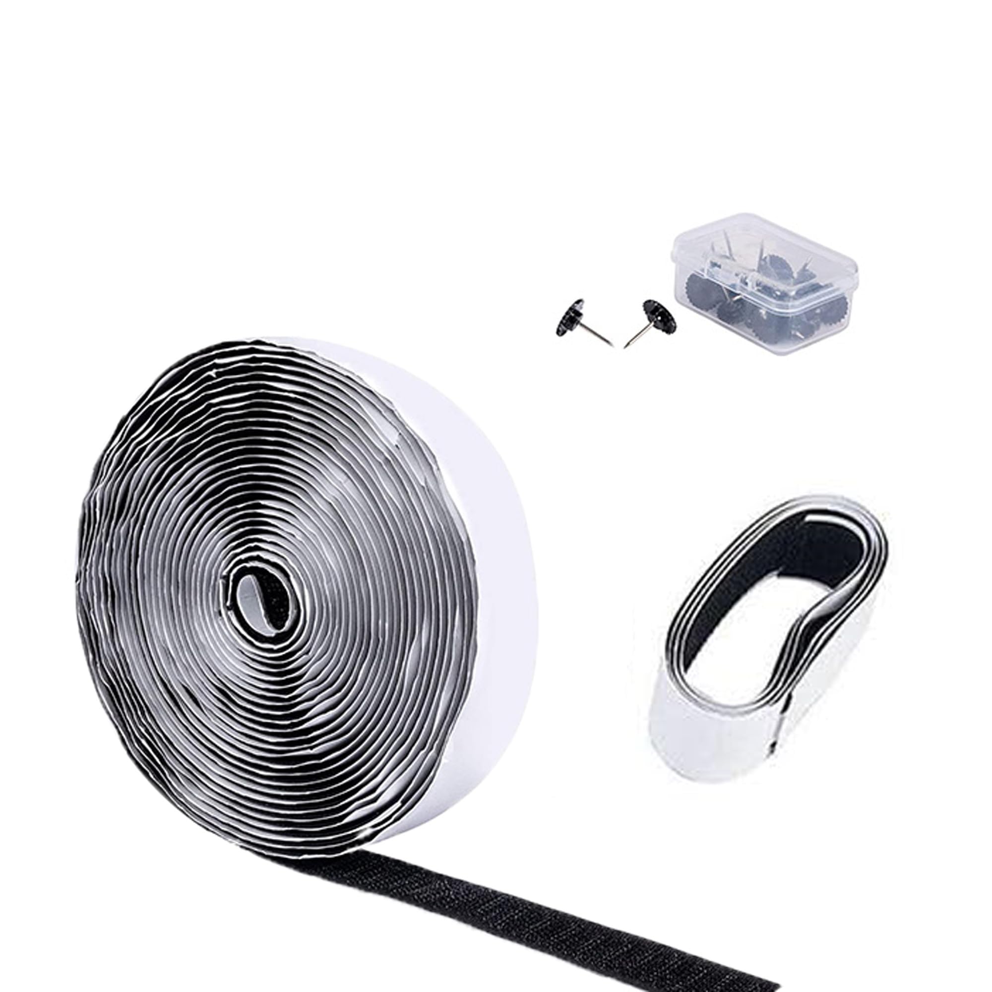 KARP Nylon Self-Adhesive Hook Tape Roll (Without Loop Tape) & Thumbnails for Mosquito Door Net & Window Net Replacement Accessory (Black, 1Meter /4.5Meter)-image-18