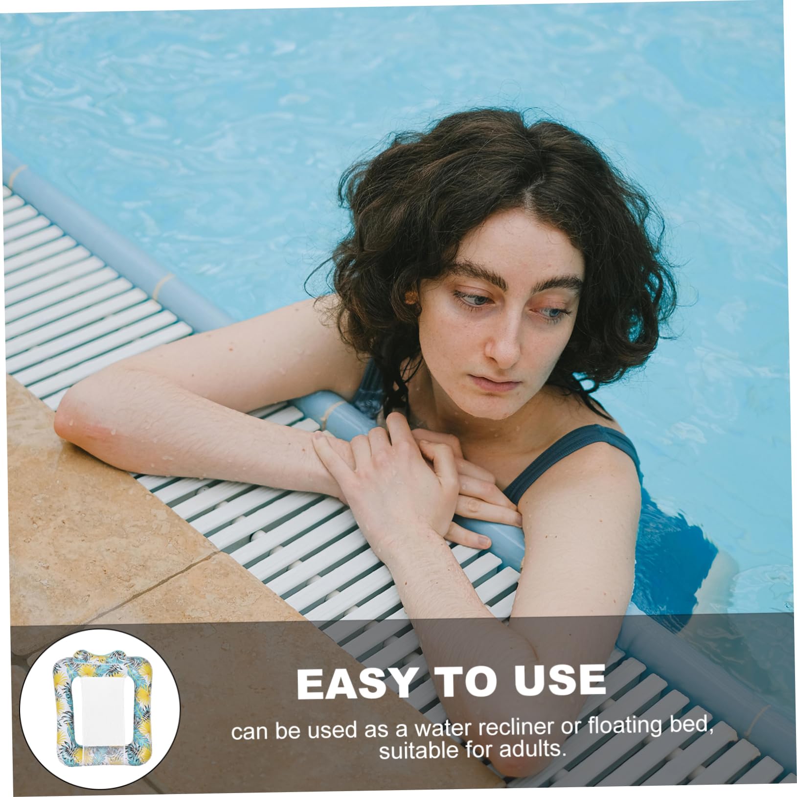 Sdraio Gonfiabile per Piscina in Pvc Rete Traspirante, Comoda e Facile da Gonfiare, per Relax in Acqua Durante le Vacanze Estive