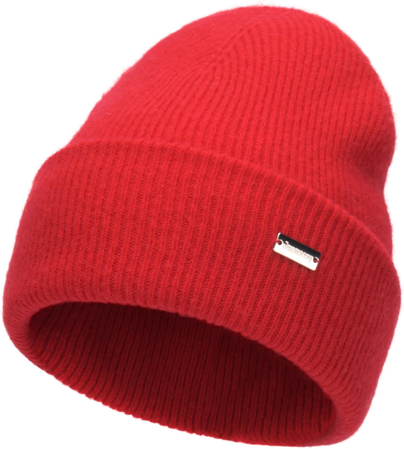 jaxmonoy 100% Merino Wool Knit Winter Beanie Hats for Women Men Soft Warm Double Layer Slouchy Knitted Beanie Skull Cap