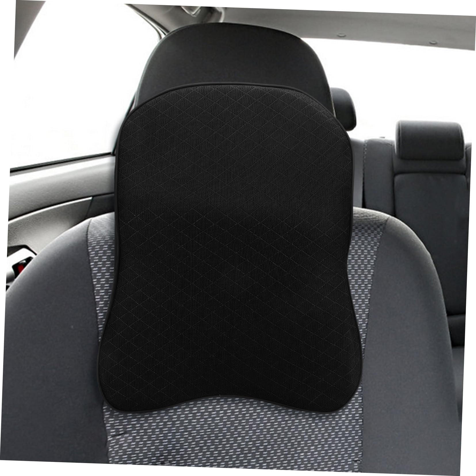 PRETYZOOM Cojín Coche Conductor de Memoria Espumosa, Soporte Cervical Cómodo y Lavable, Reposacabezas para Asiento Coche y Oficina Negro