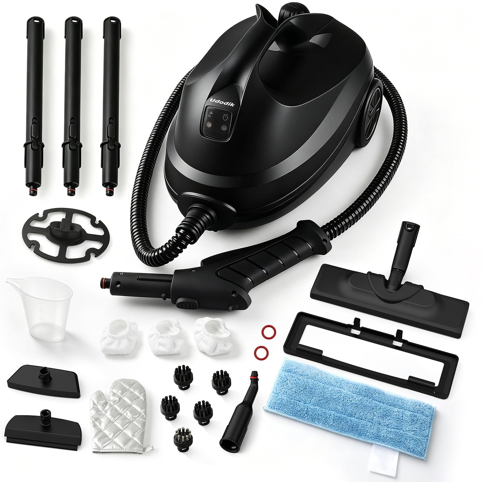 Nettoyeur à vapeur manuel Udodik, nettoyeur à vapeur multifonctionnel avec verrouillage pour enfants, idéal pour les graisses de cuisine, salles de bains, canapés et sols