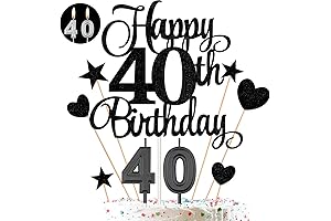 40th Birthday Cake Decorations Set: The Perfect Touch for a Milestone Celebration
