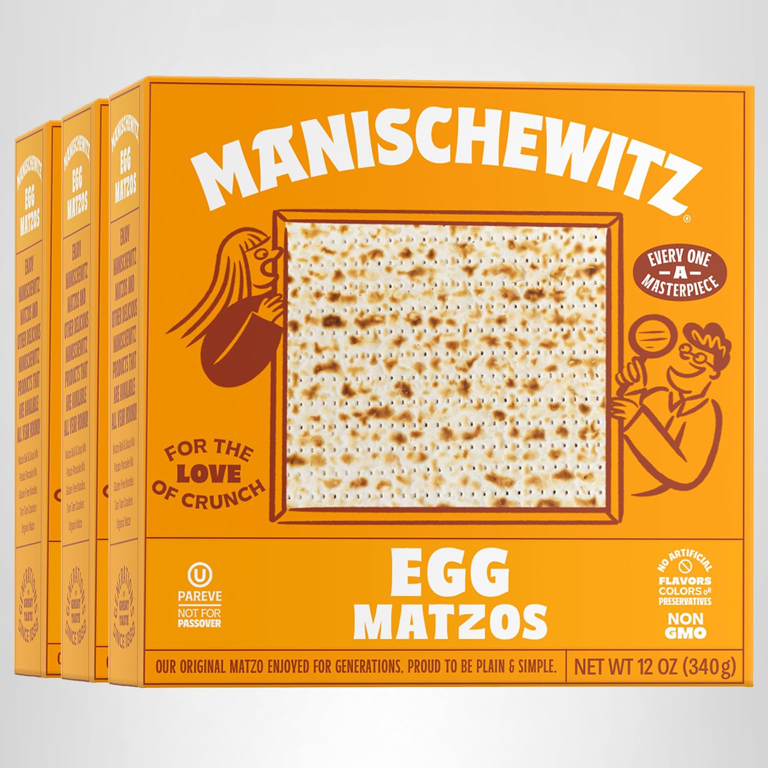 Amazon.com: Manishewitz Egg Matzo 12oz (3 Pack) Kosher (Not For
