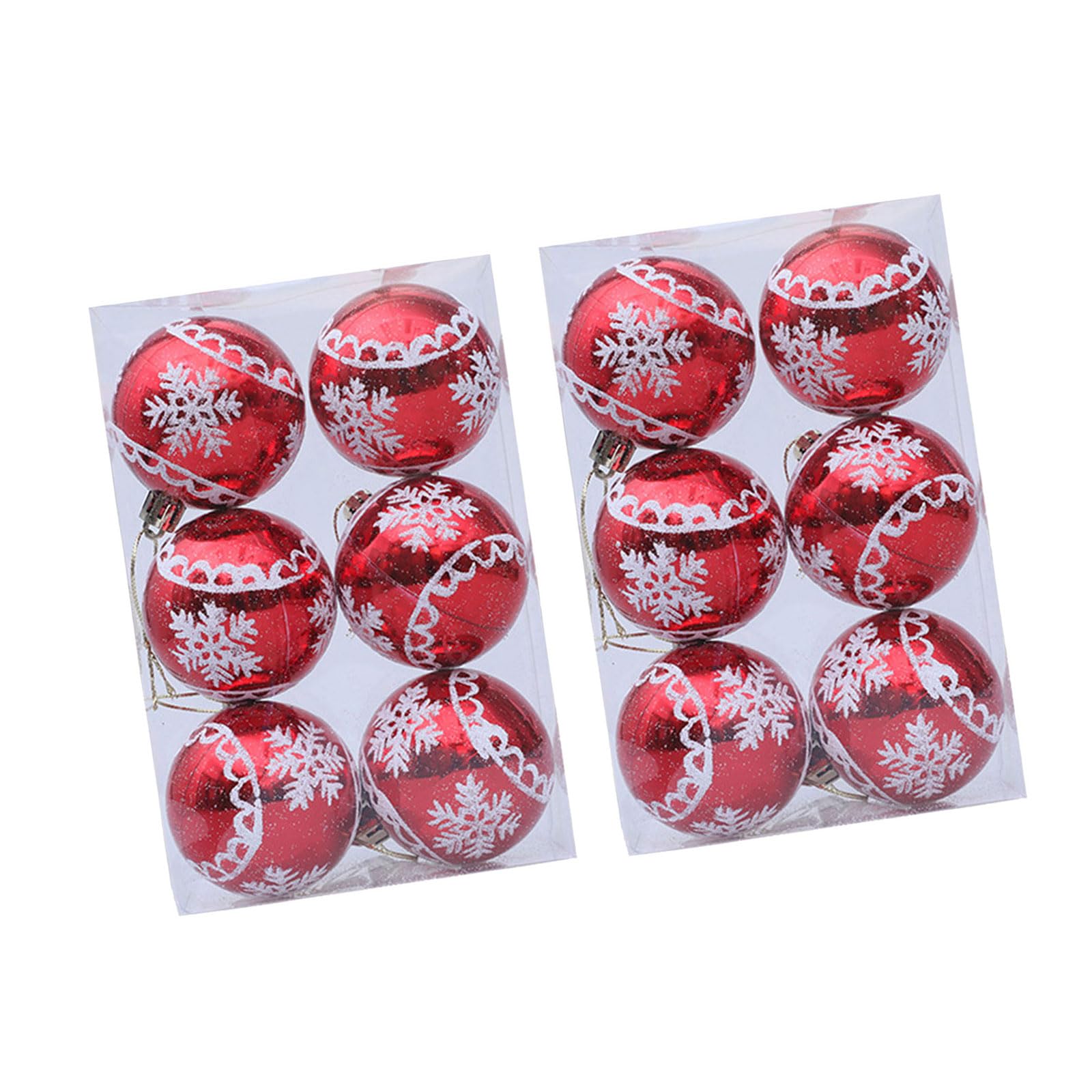 12Pcs Shatterproof Christmas Baubles Hanging Ornaments for Tree, Wreath, Mantel Winter Holiday Party Decorations Christmas Tree Hanging Decorations