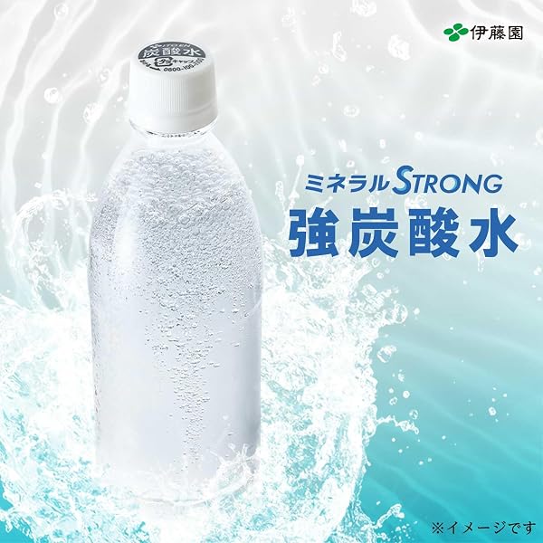 【Amazon.co.jp Exclusive】 Mineral Strong Ito En Label-less Strong Sparkling Water 500ml x 24 Bottles Silica Included - 2