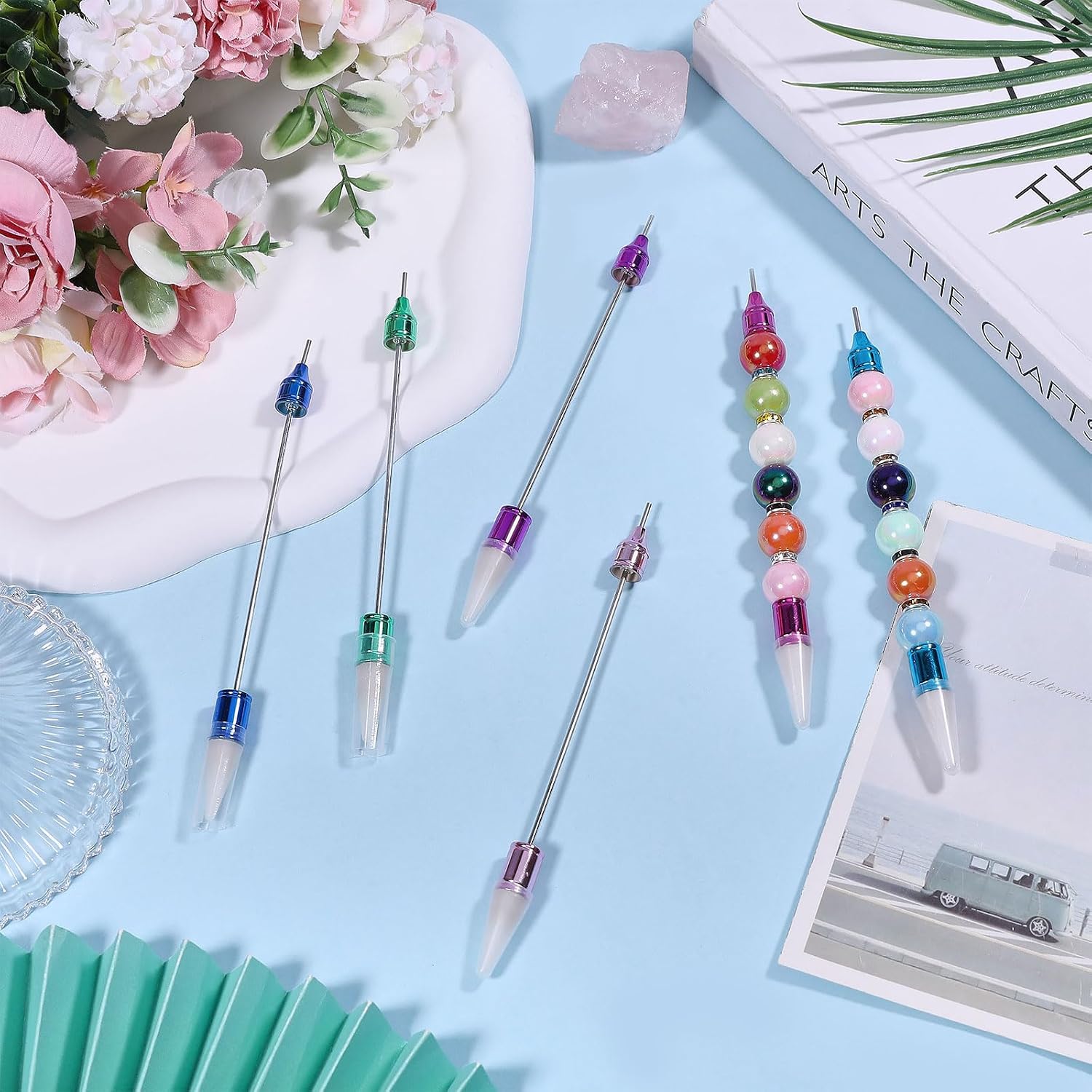 6Pcs Rhinestone Picker Wax Pen, DIY Double Ended Rhinestones Applicator Rhinestone Picker Dotting Pen Rhinestones Applicator Nail Art Tools for Pick Up and Place Gems Crystals