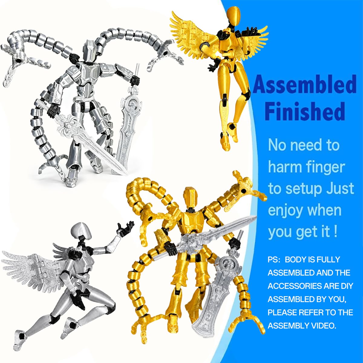 Amazon.com: PEKOIU T13 3D Action Figure Set (Assembly Completed