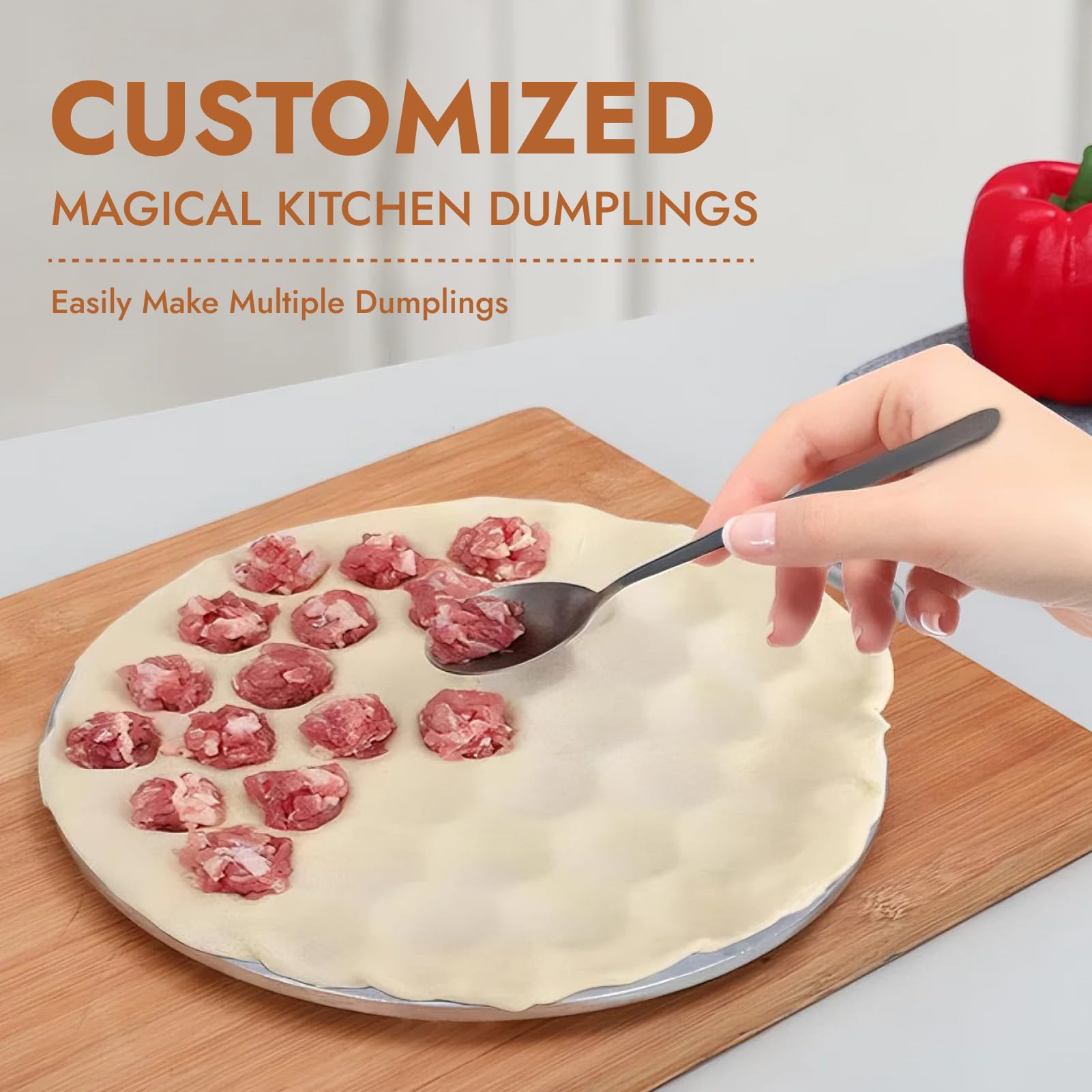 Formina per ravioli Dumpling Maker a 37 fori, per cucina, ristorante, ravioli Facile da Usare e Pulire, Strumento Multifunzionale per Gnocchi, Torte, Wonton e Adesivi di Frutta