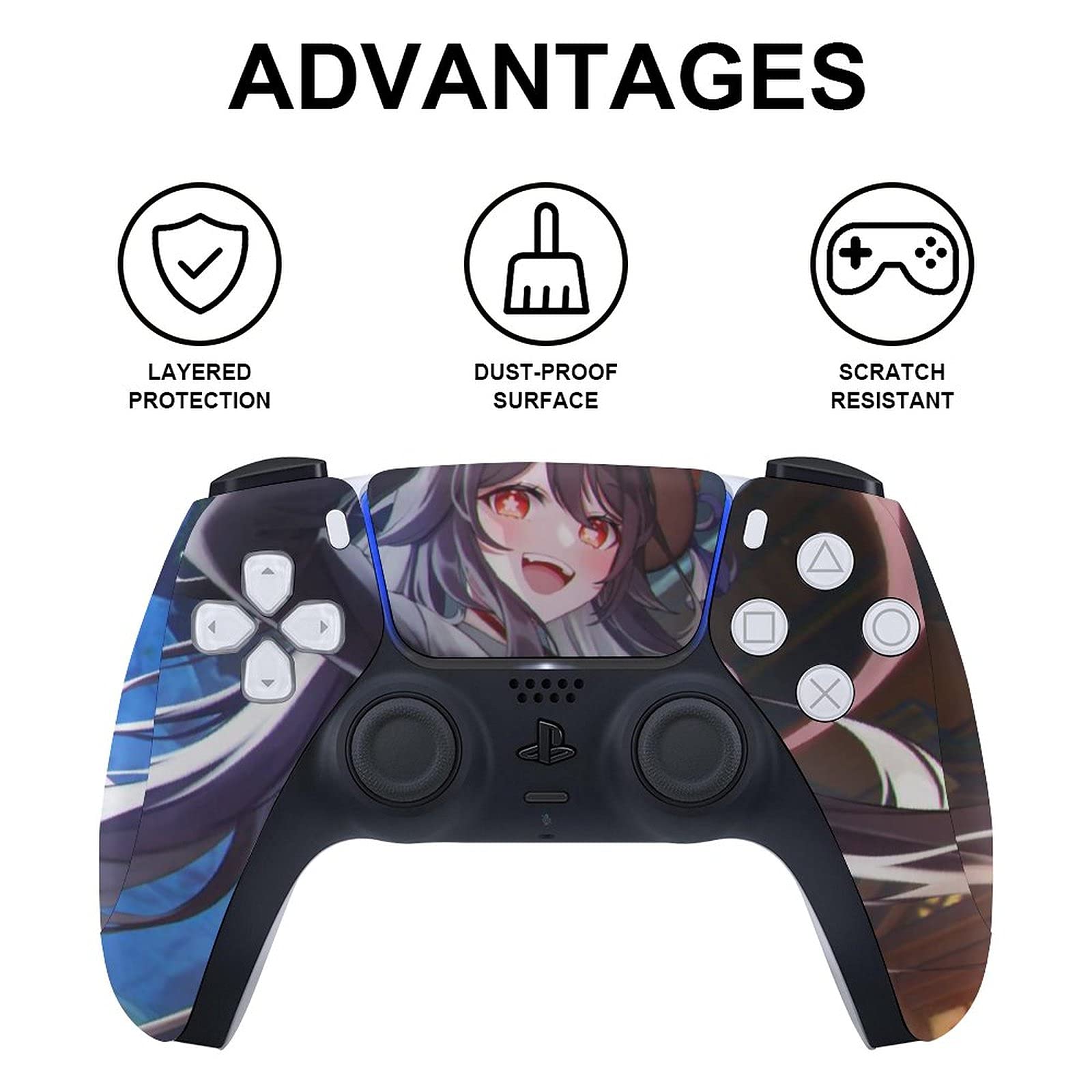 Buy Anime Girls Hu Tao Genshin Impact PS5 Controller Skin Vinyl Sticker Decal Cover for