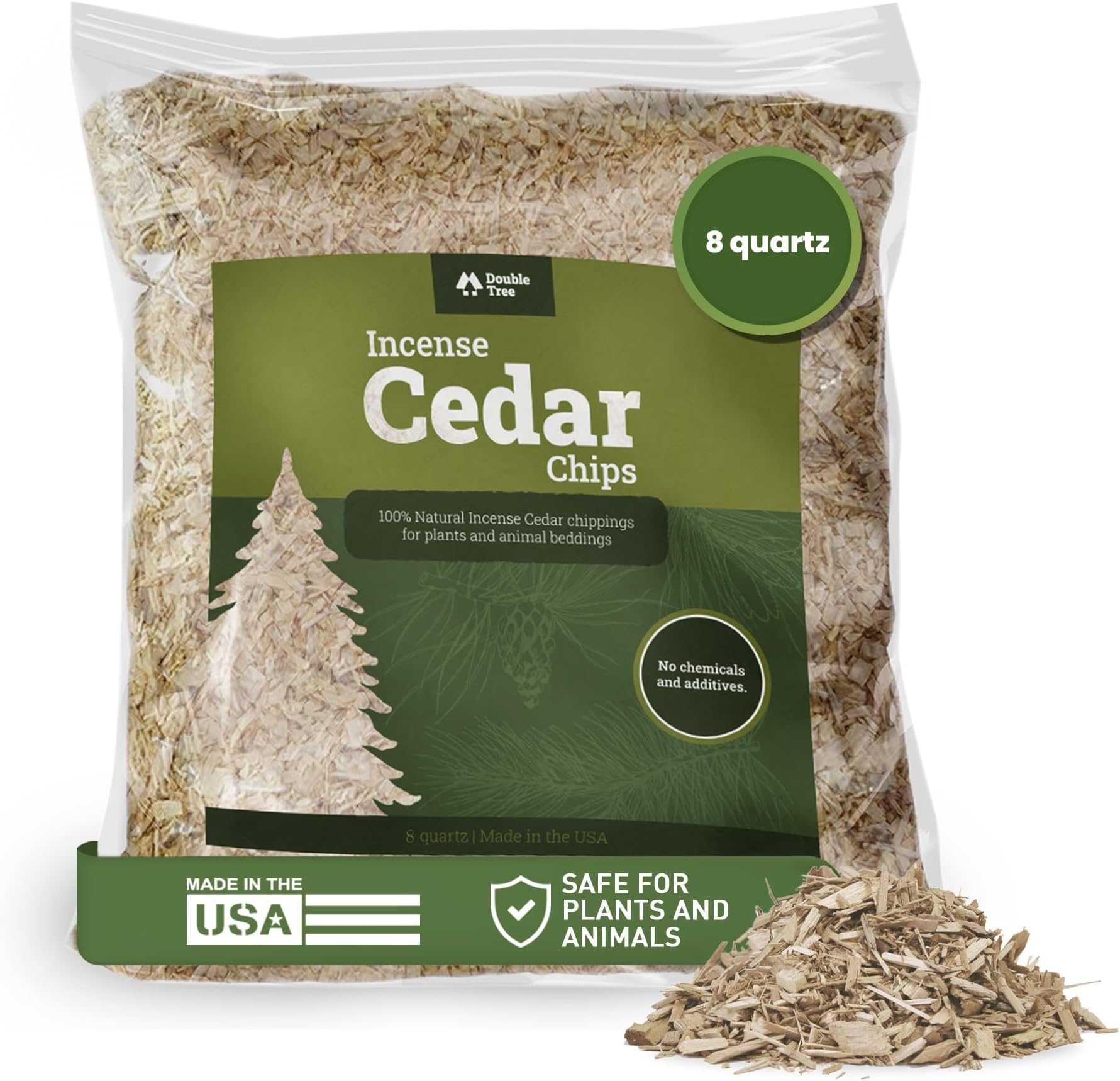 Double Tree Incense Cedar Wood Chips 8 Quart