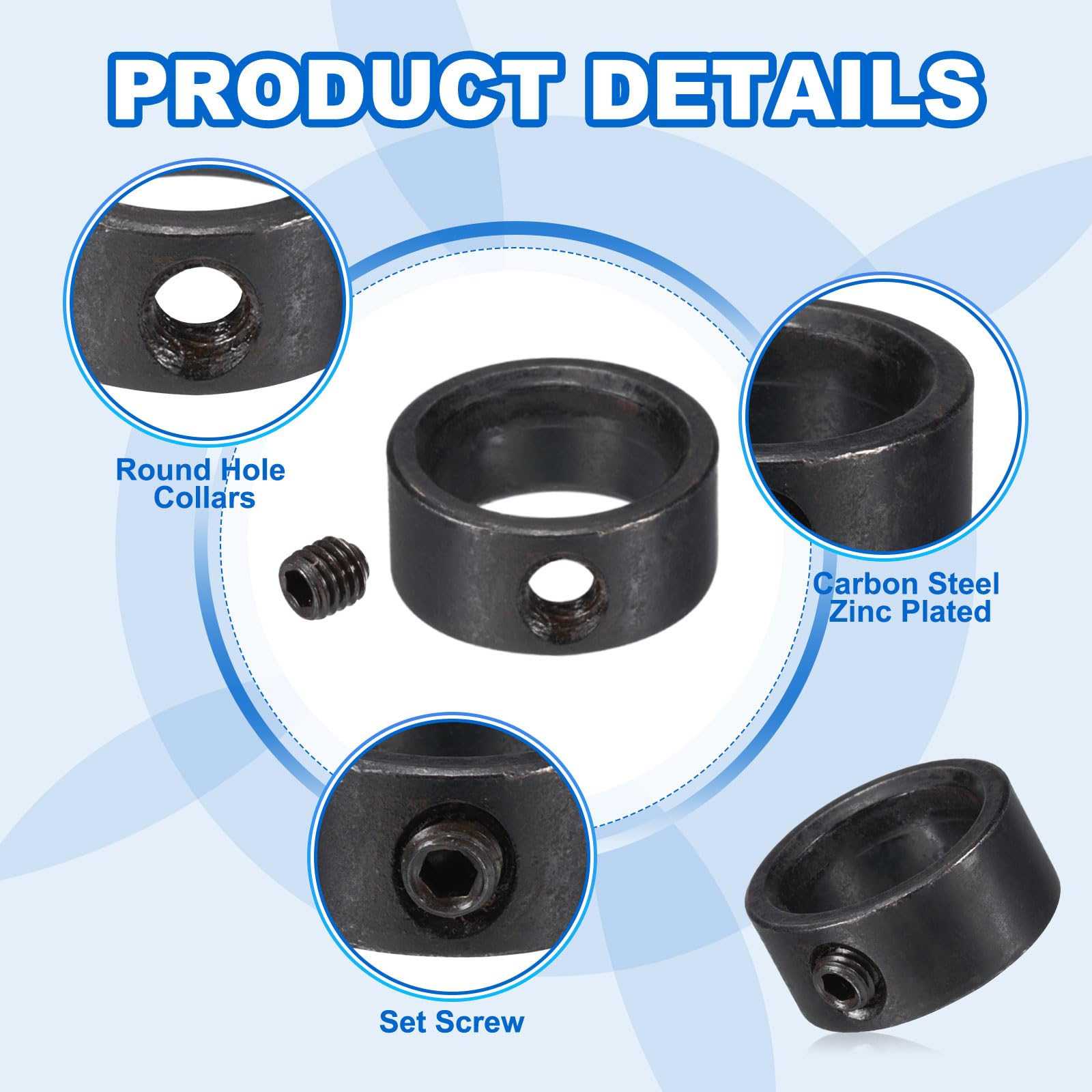 Sourcing Map Set Of 10 Fixing Screw Collars Inner Diameter 5