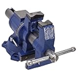 kimllier 4 Inch Multipurpose Bench Vise 360-Degree Rotation Clamp on Vise with Swivel Base and Head, Heavy Duty Multi-Jaw Vise, Fit for Clamping Fixing Equipment Home or Industrial