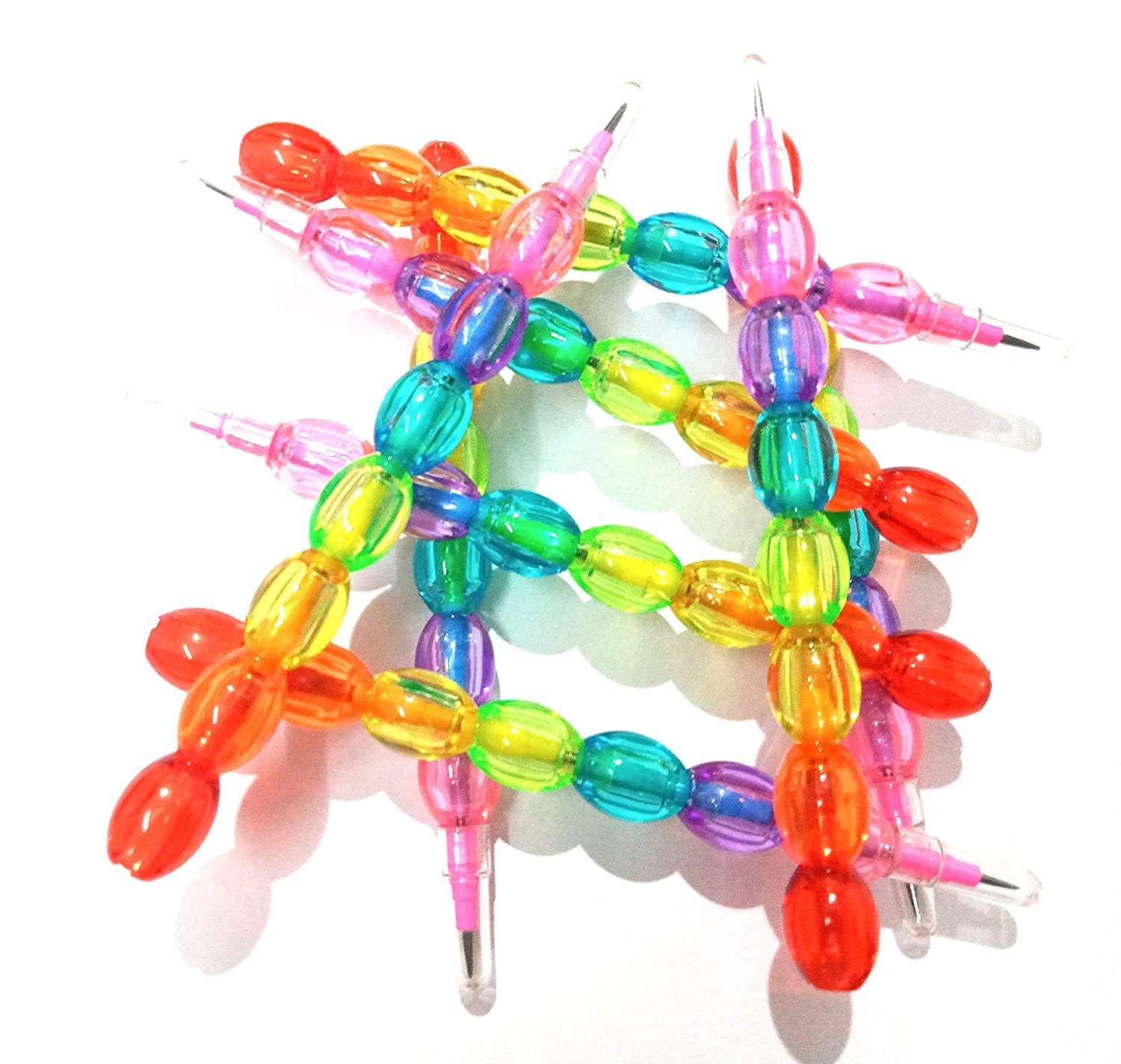 ZEX INDIA FASHIONSZEX INDIA Pearls Moti Design Non-Sharpening Stacking Pencil for Kids, Birthday Party Return Gifts (Multicolor, Set of 24 Pencils))