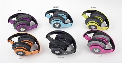 Miniatura 9 de Audífonos recargables iJOY Matte con antena inalámbrica bluetooth plegables de diadema con micrófono Stealth