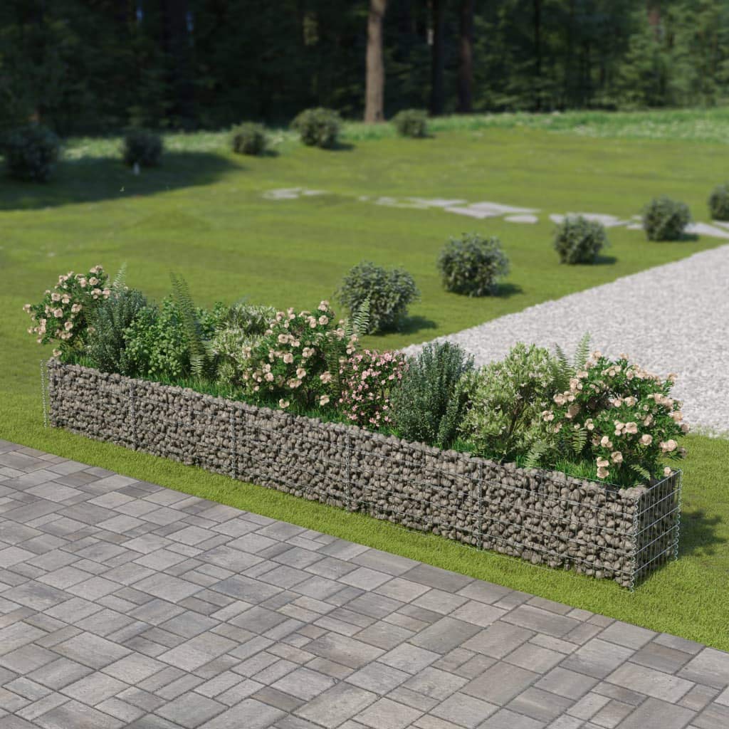 Arriate, Mesa De Cultivo, Huerto Domestico, Cultivo De Plantas Aromaticas, Arriate De Jardín, de gaviones de Acero 450x50x50 cm