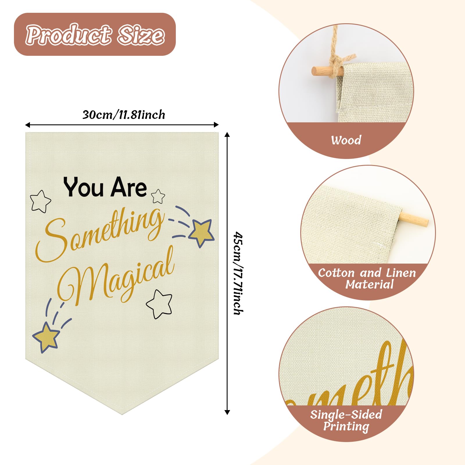 Inspirational Quote Magical Wall Decor Hanging Pennant Flag Banner Motivational Gift for Bedroom Nursery Kids Room Playroom Kids Boys Girls Teen Living Room Wall Sign Decor Christmas Birthday Gifts