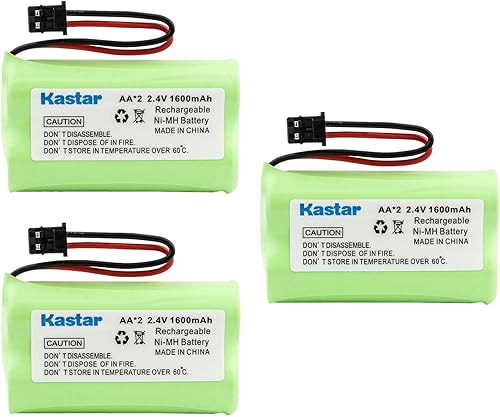 Miniatura 6 de Kastar Paquete de 1 batería recargable AAX2 2.4V 1600mAh MSM Plug Ni-MH para Uniden BT1007 BT-904 BBTY0700001 CEZAi2998 DCX150 DECT1500 D1484